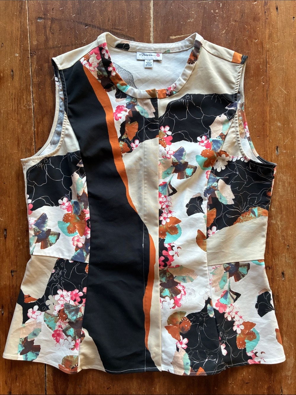 Phillip Lim for Target Abstract Floral Sleeveless Blouse